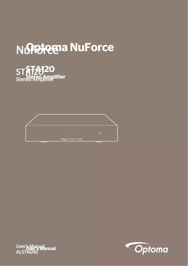 Page n°1 - Manuel utilisateur NuForce STA120