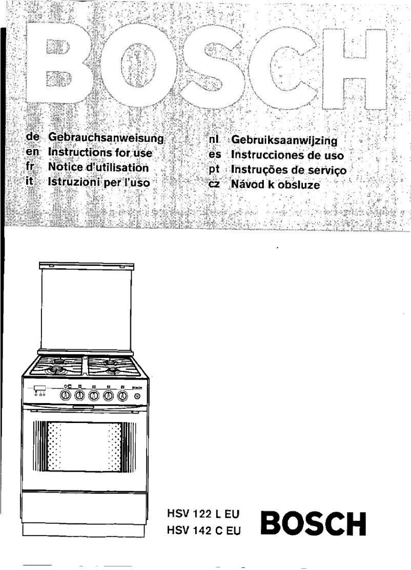 Page 1 de la notice Manuel utilisateur Bosch HSV122LEU