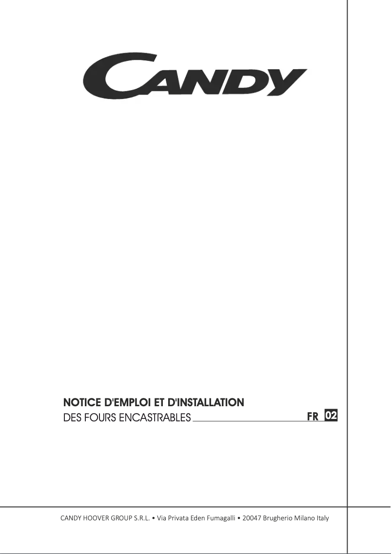 Page 1 de la notice Manuel utilisateur Candy FCS 245 W/E