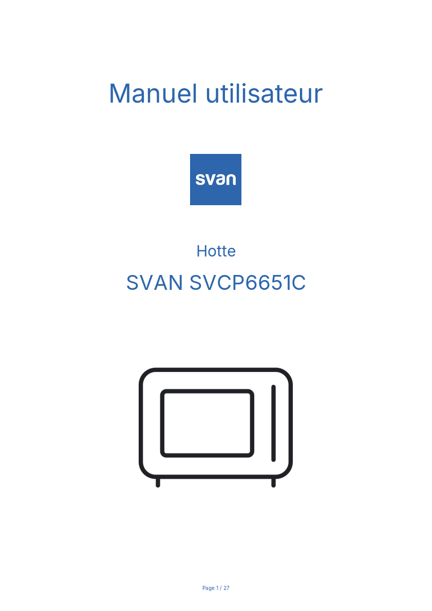 Image de la première page du manuel de l'appareil SVCP6651C