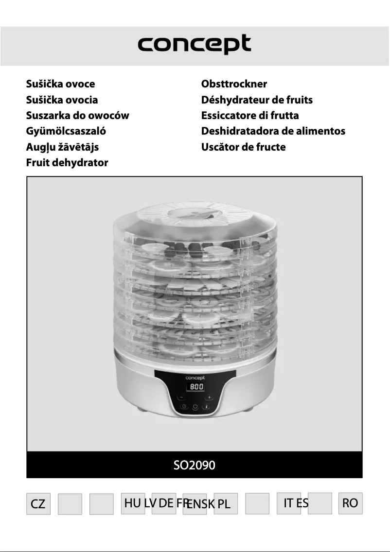 Page 1 de la notice Manuel utilisateur Concept SO2090