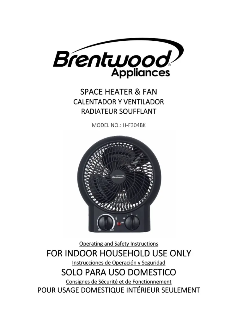 Page 1 de la notice Manuel utilisateur Brentwood H-F304BK