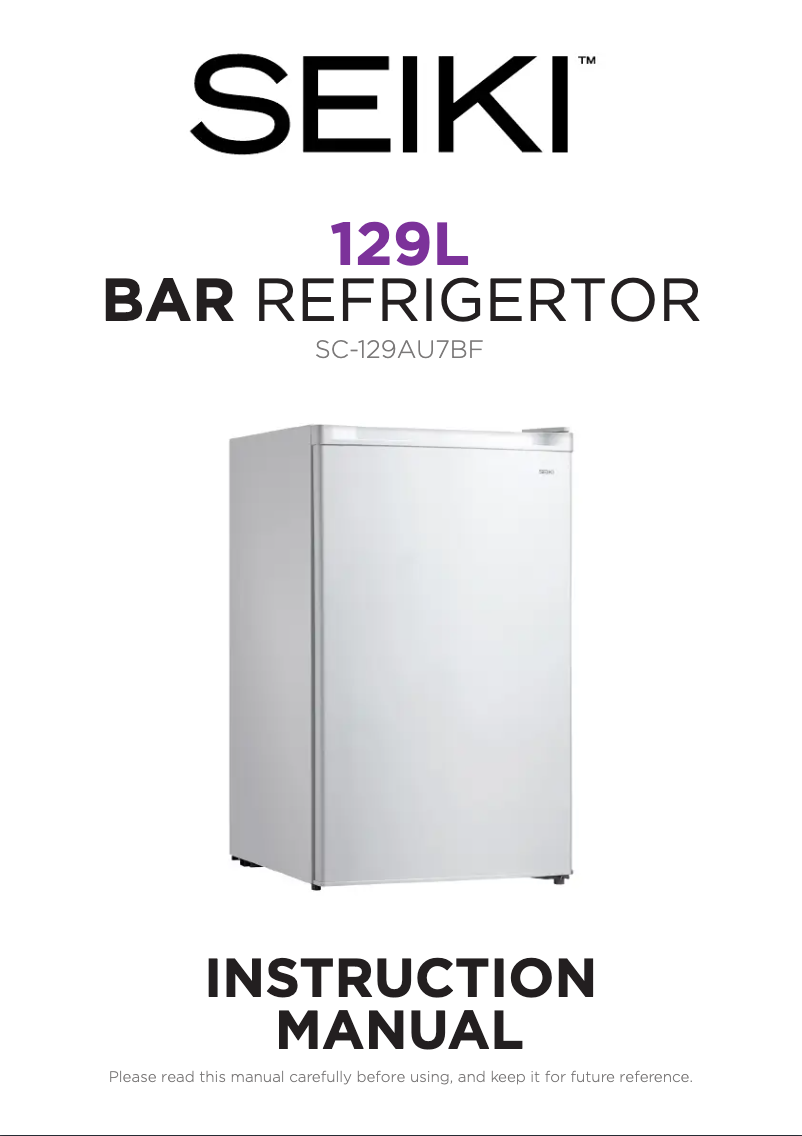 Page 1 de la notice Manuel utilisateur Seiki SC-129AU7BF