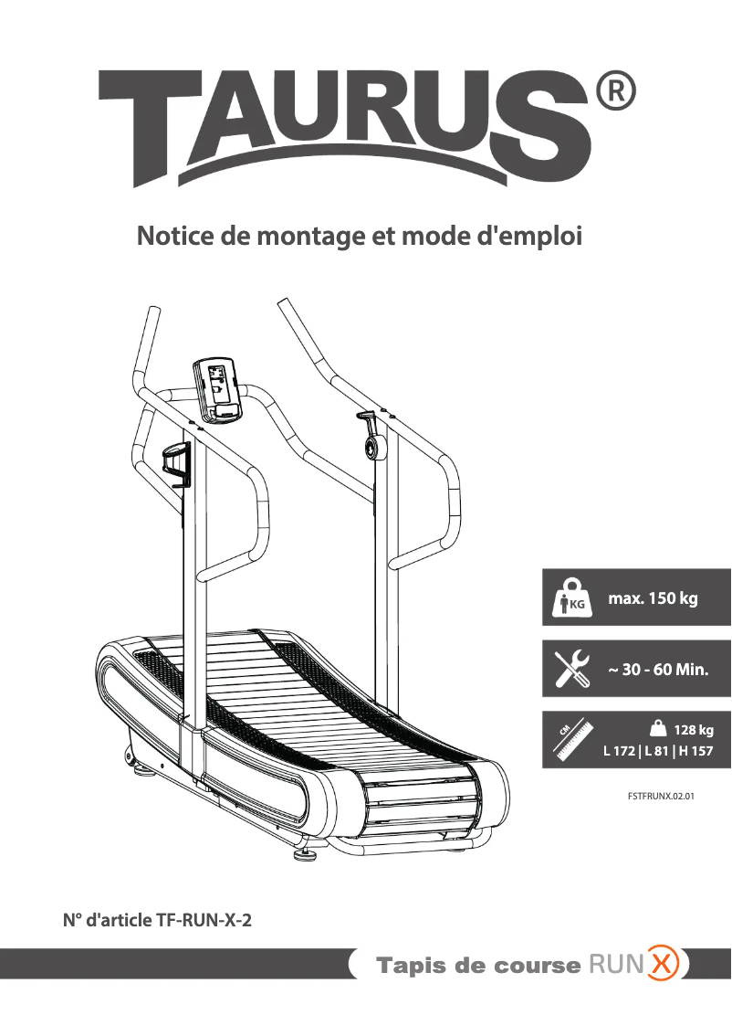 Image de la première page du manuel de l'appareil RUN X