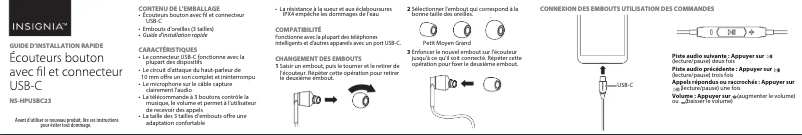 Page n°1 - Manuel utilisateur Insignia NS-HPUSBC23