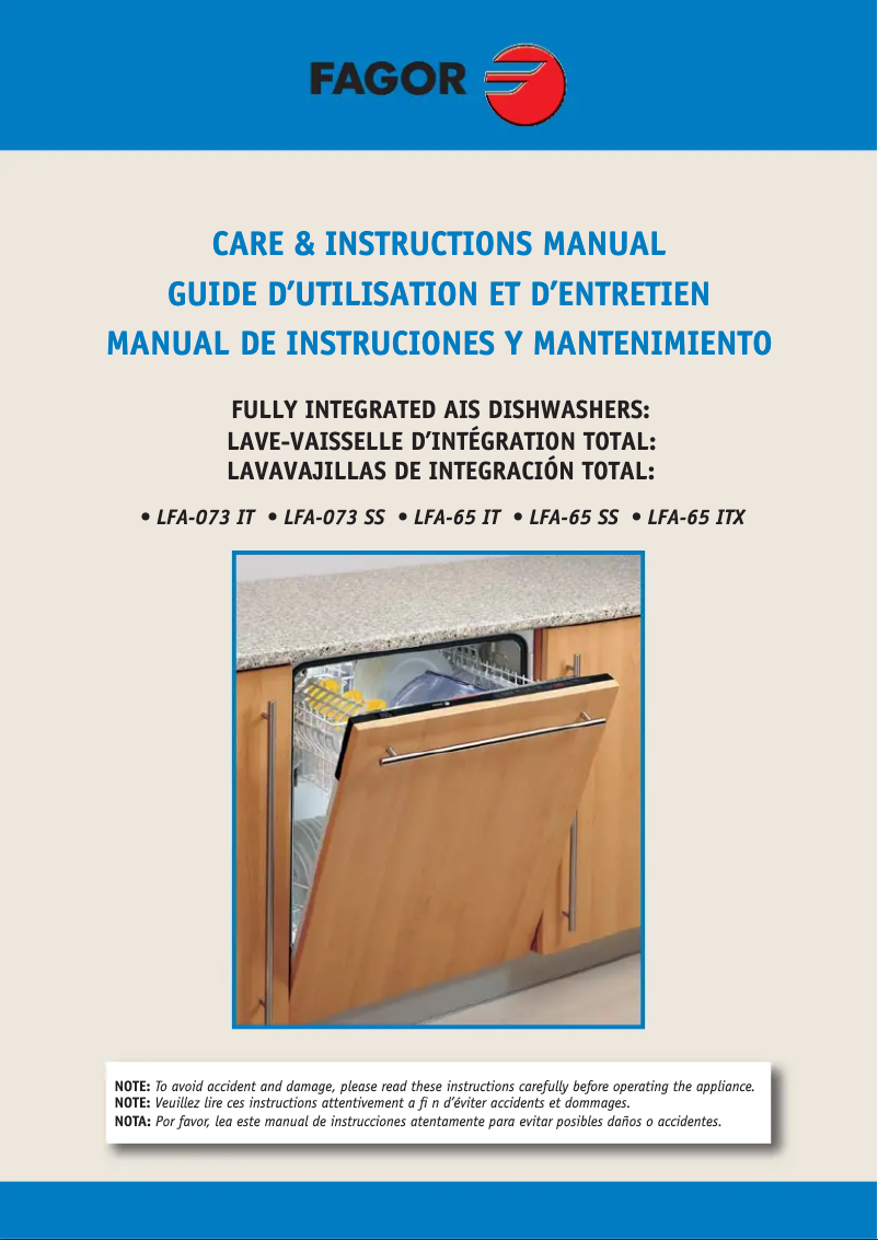 Página 1 del manual Manual de usuario Fagor LFA-073 IT