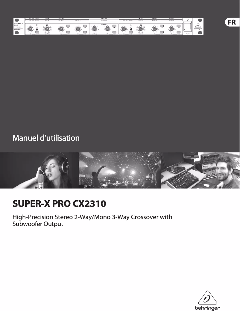 Page 1 de la notice Manuel utilisateur Behringer Super-X Pro CX2310