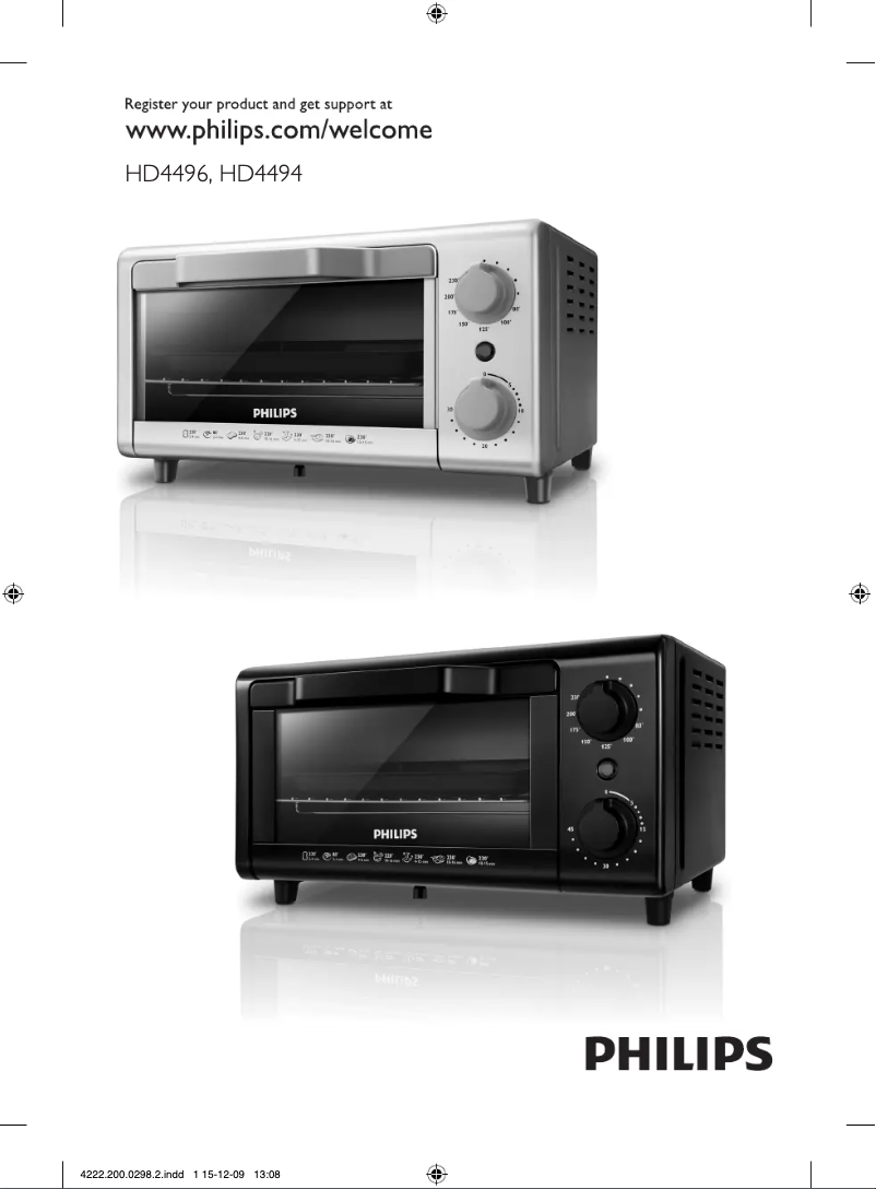 Page 1 de la notice Manuel utilisateur Philips HD4494