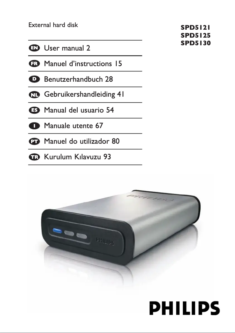 Página 1 del manual Manual de instrucciones Philips SPD5130CC