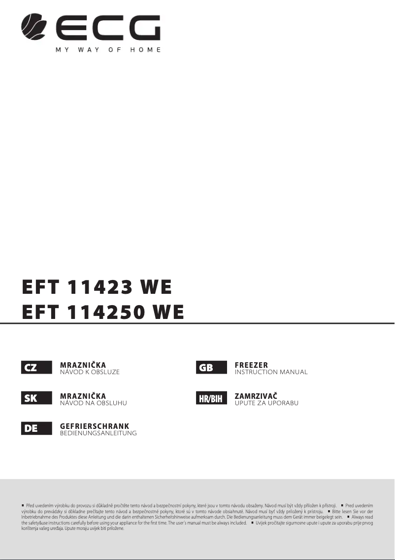 Page 1 de la notice Manuel utilisateur ECG EFT 114250 WE