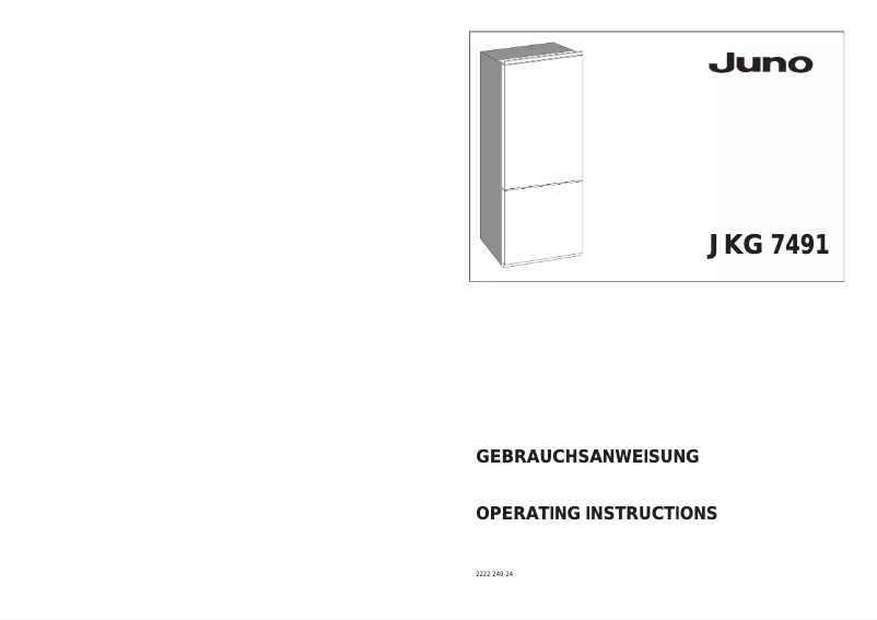 Image de la première page du manuel de l'appareil JKG7491