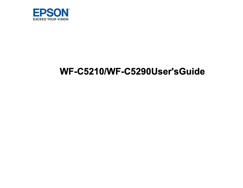 Página 1 del manual Manual de usuario Epson WorkForce Pro WF-C5210
