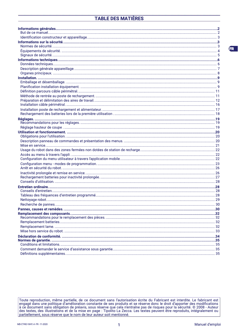 Page n°1 - Manuel utilisateur Ambrogio L15 Deluxe