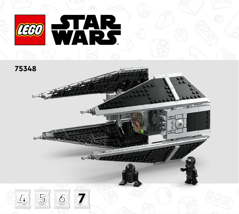Page 1 de la notice Consignes visuelles Lego Star Wars 75348
