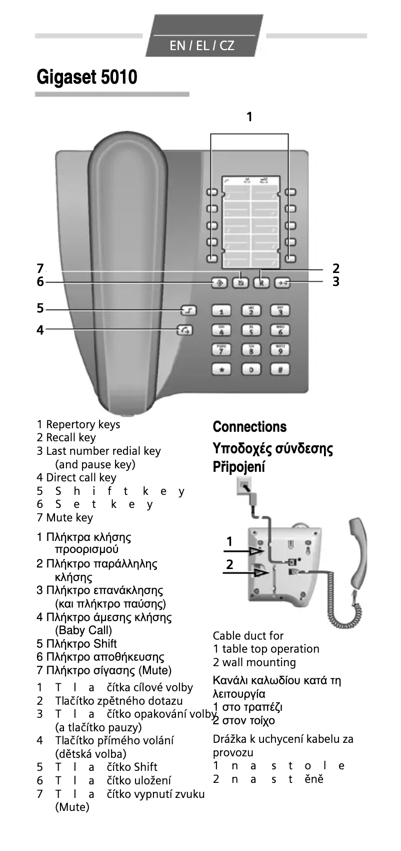 Página 1 del manual Manual de usuario Siemens Gigaset 5010