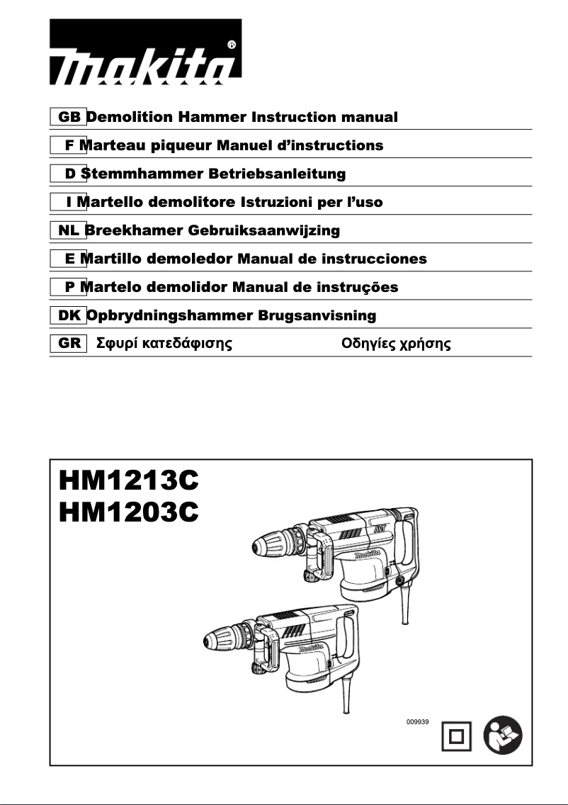 Page n°1 - Manuel utilisateur Makita HM1203C