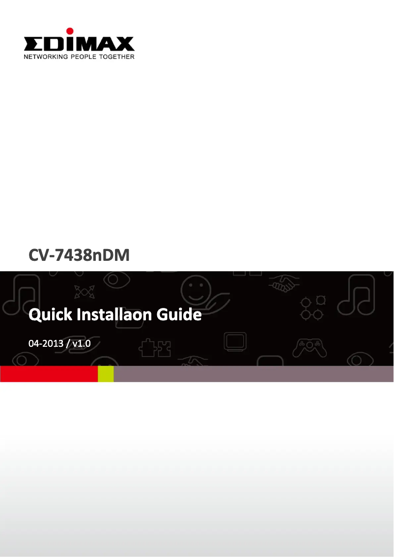 Page n°1 - Manuel utilisateur Edimax CV-7438NDM