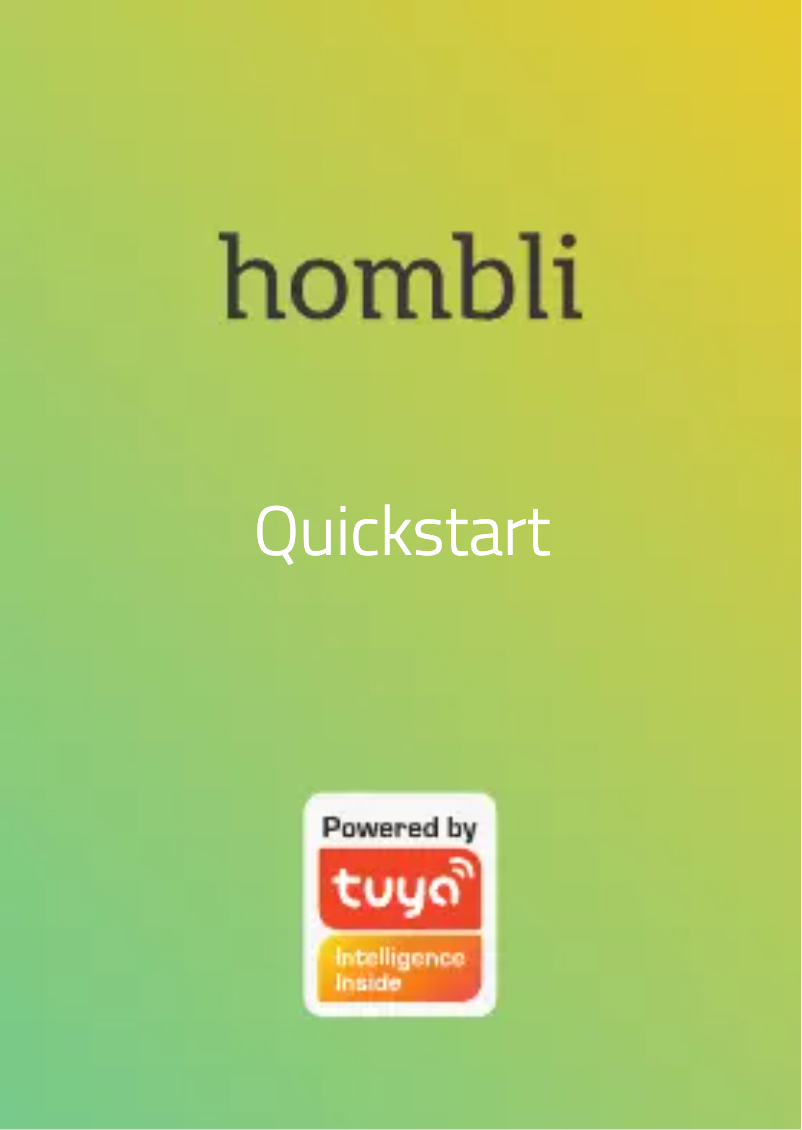 Page 1 of the manual User Manual Hombli Smart Bulb