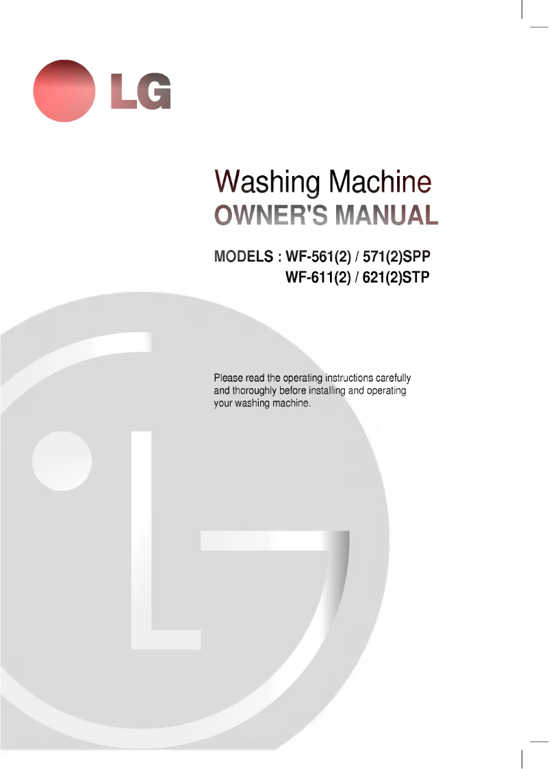 Page n°1 - Manuel utilisateur LG WF-571SPC