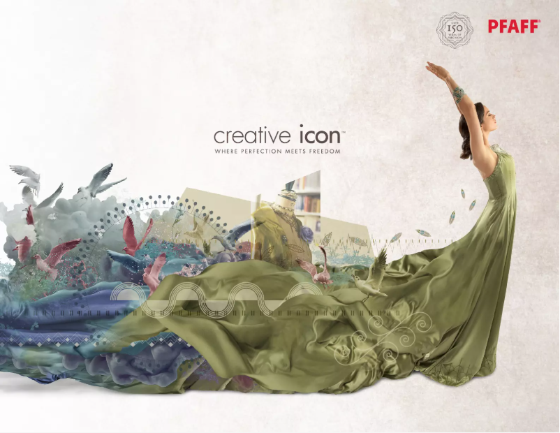 Page 1 of the manual Brochure Pfaff Creative icon