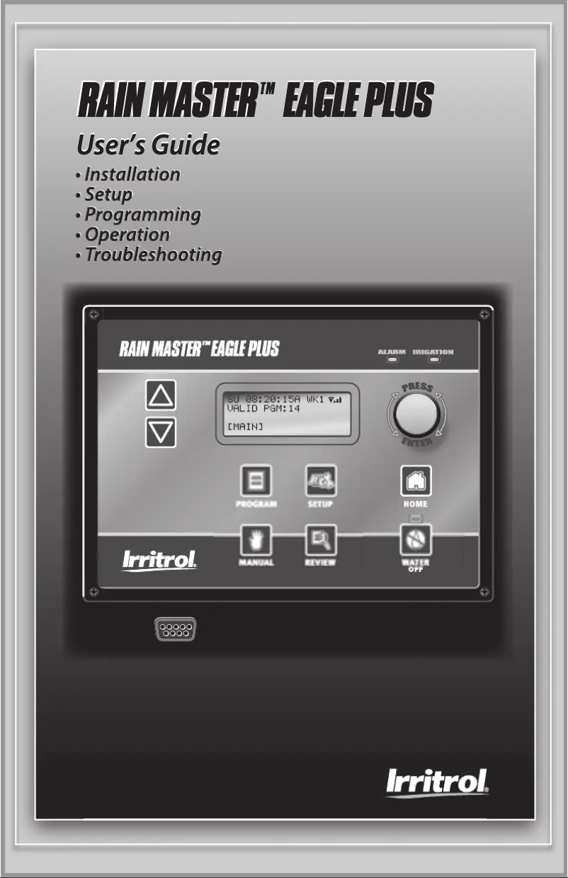 Page n°1 - Manuel utilisateur Irritrol EGP-TW-SPED