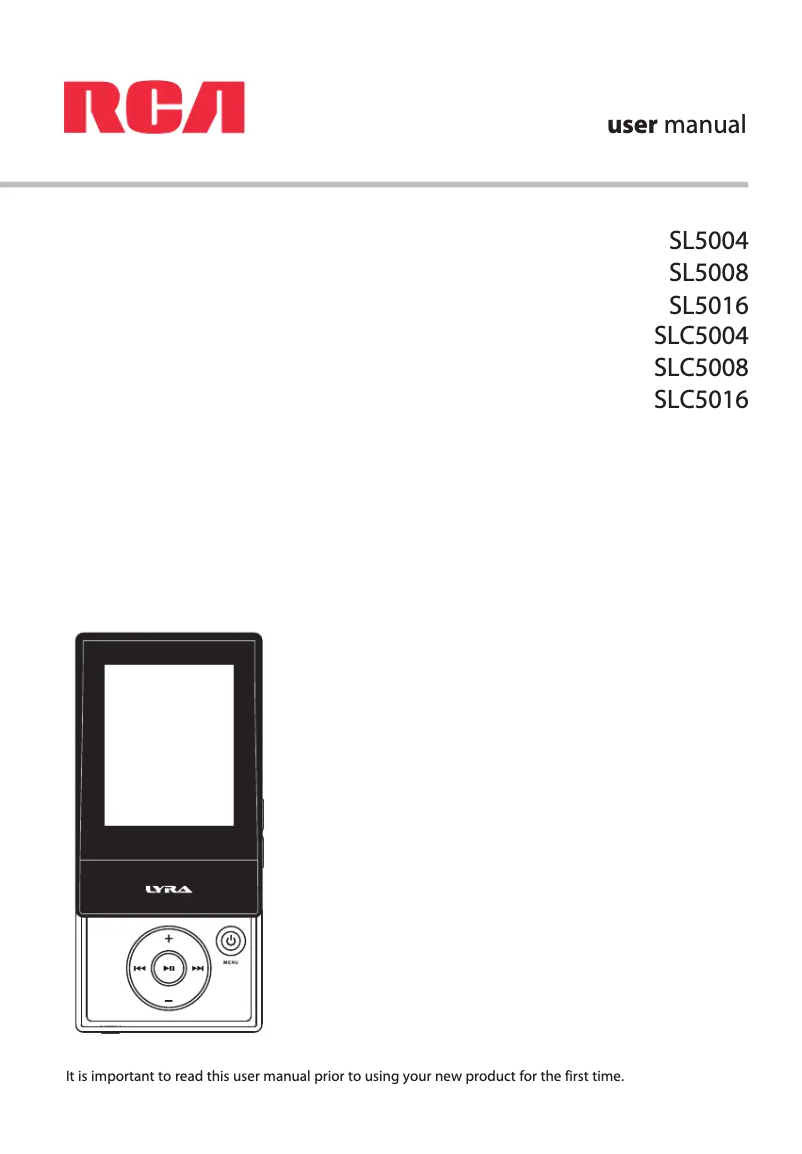 Page 1 de la notice Manuel utilisateur RCA Lyra Slider SL5008