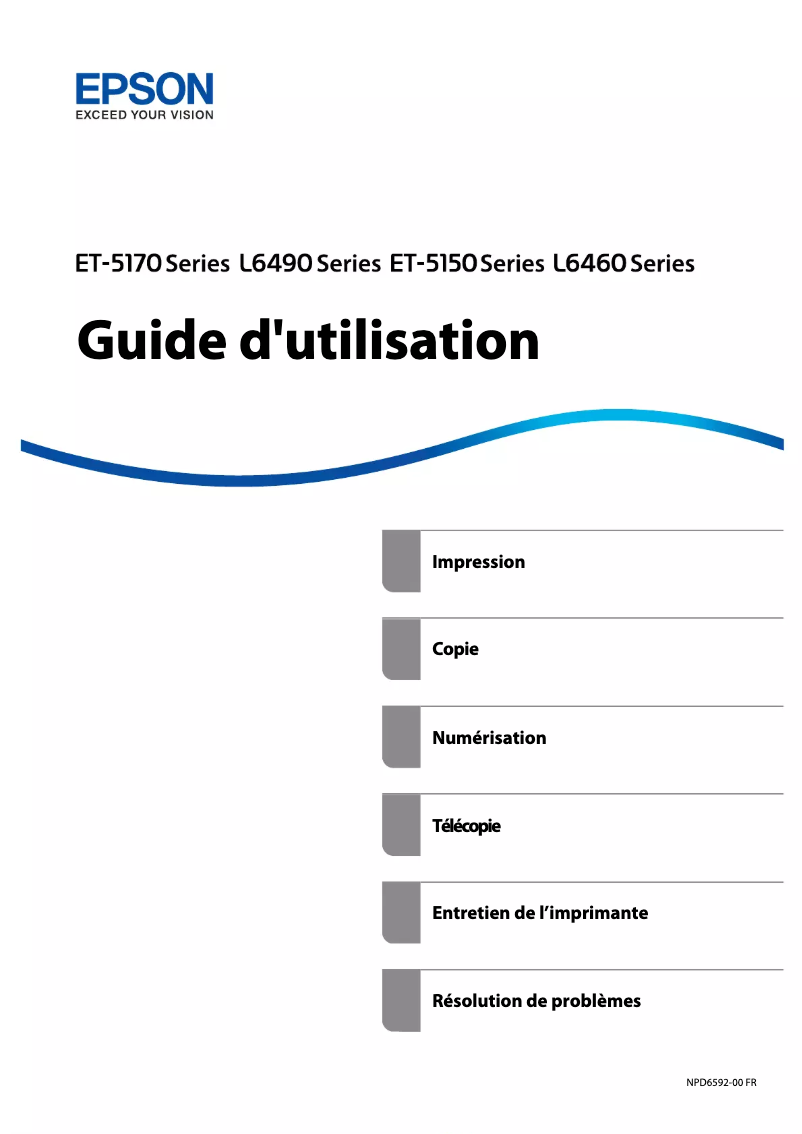 Page n°1 - Manuel utilisateur Epson EcoTank ET-5150