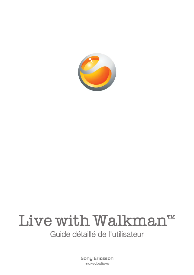 Page 1 de la notice Manuel utilisateur Sony Ericsson Live with Walkman