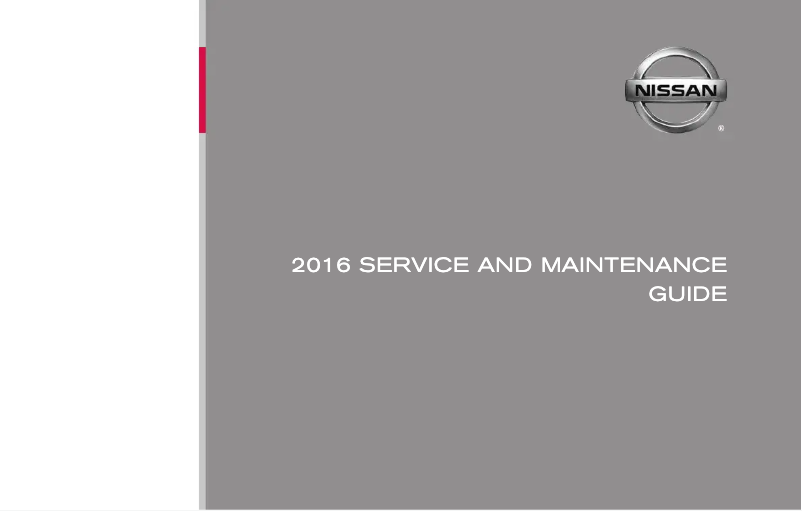 Página 1 del manual Manual de uso y mantenimiento Nissan Frontier (2016)