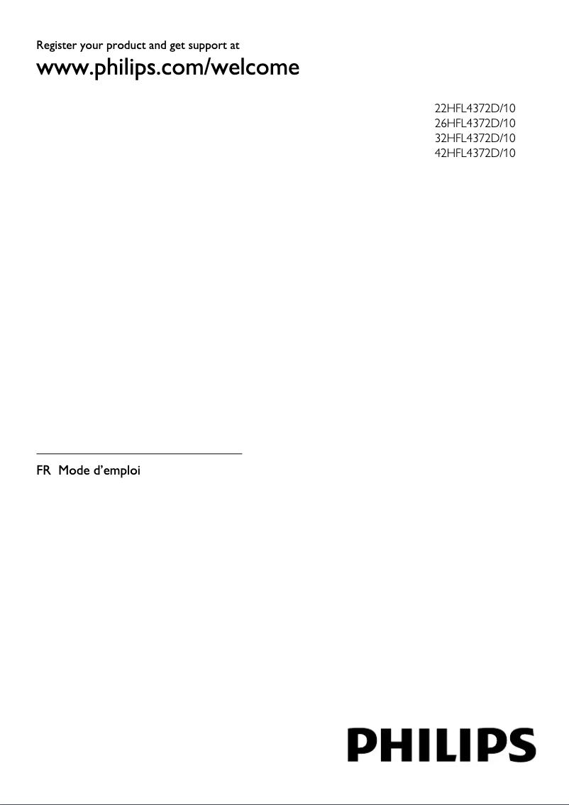 Imagen de la primera página del manual del dispositivo 22HFL4372D