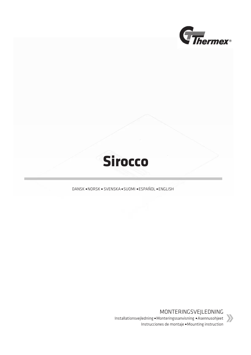 Page n°1 - Manuel utilisateur Thermex Sirocco