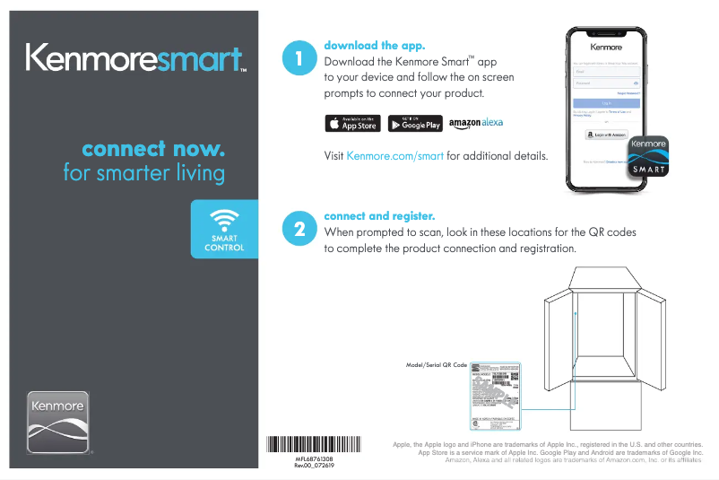Page 1 de la notice Fiche technique Kenmore 74147