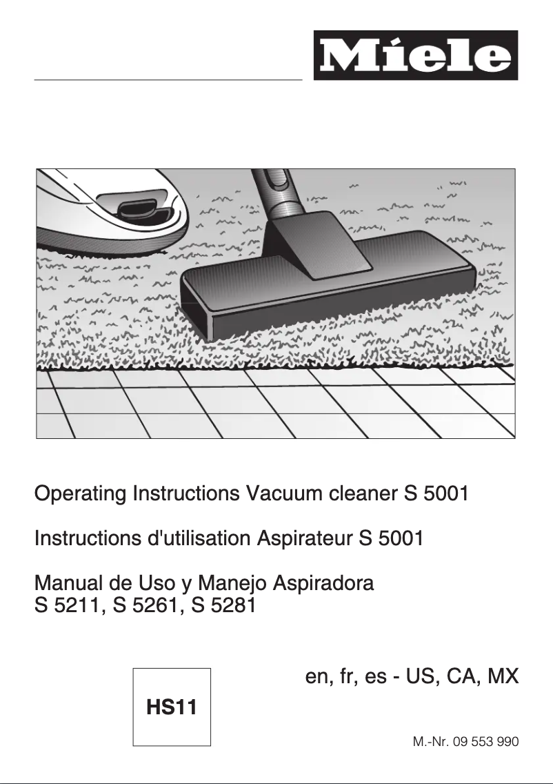 Page n°1 - Manuel utilisateur Miele S 5481