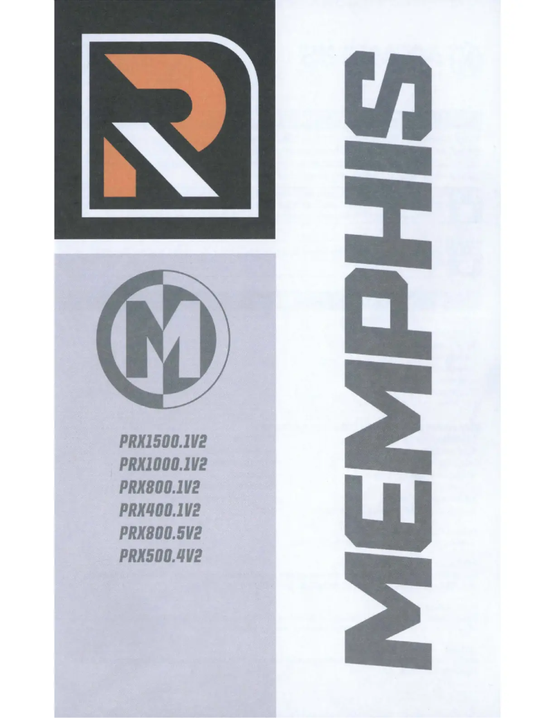 Image de la première page du manuel de l'appareil PRX800.1V2