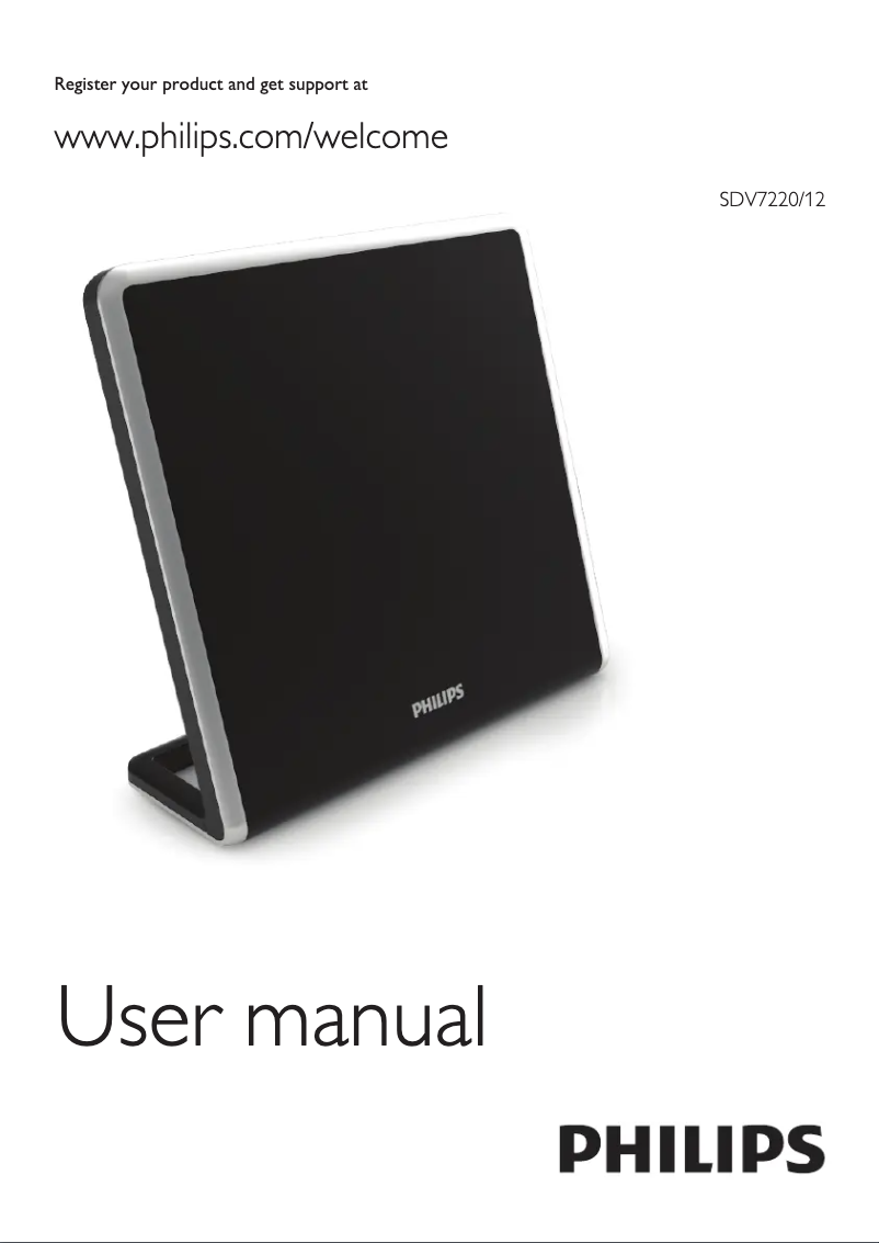 Page 1 of the manual User Manual Philips SDV7220