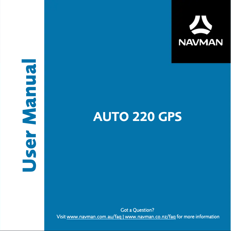 Page n°1 - Manuel utilisateur Navman AUTO 220 GPS
