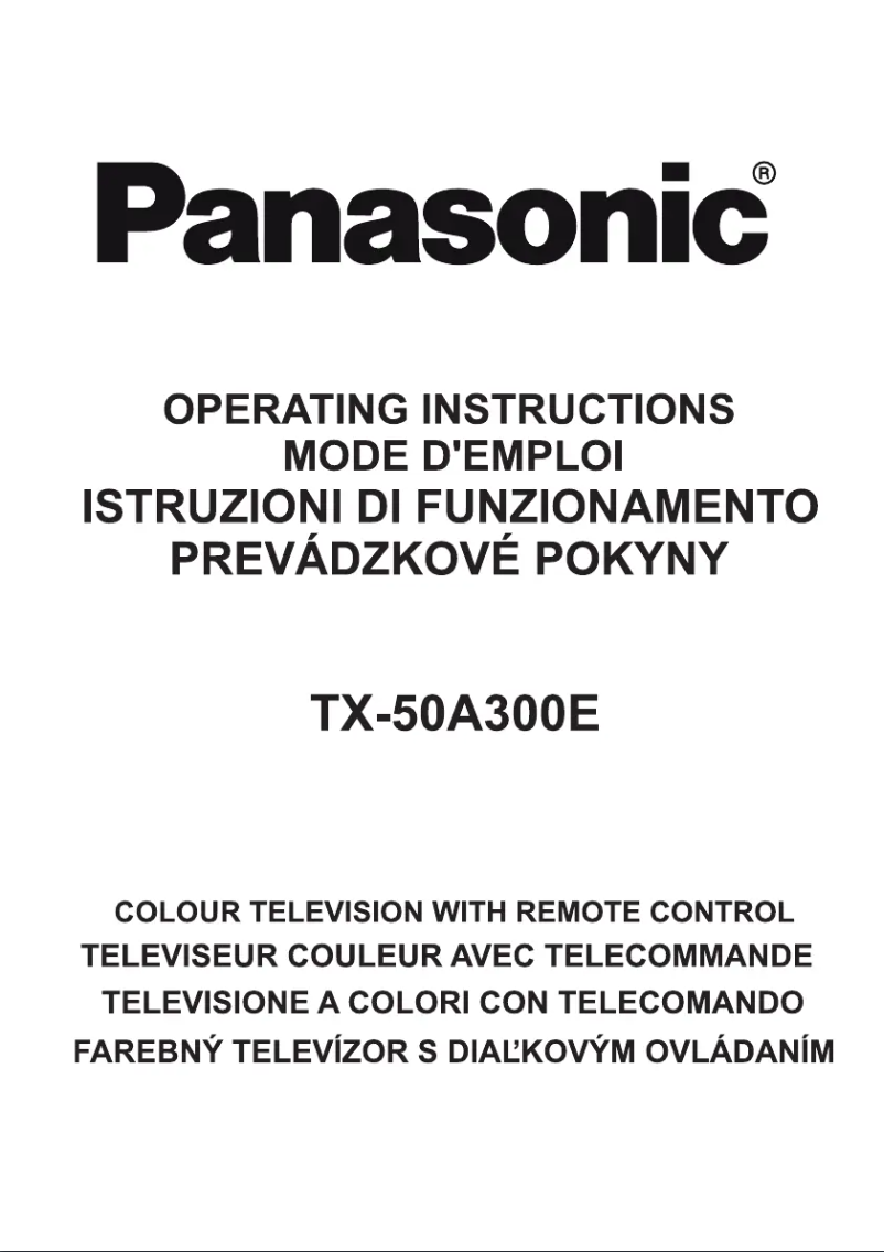 Page 1 de la notice Manuel utilisateur Panasonic TX-50A300E