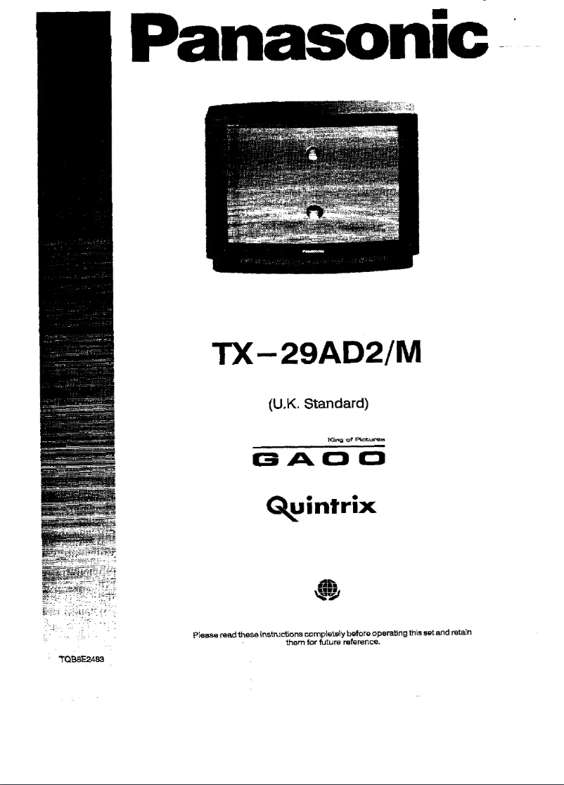 Página 1 del manual Manual de usuario Panasonic TX-29AD2M
