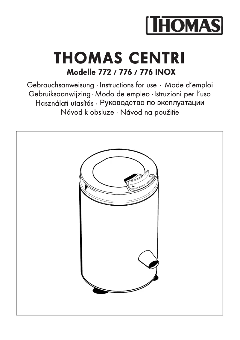 Image de la première page du manuel de l'appareil Centri 776 SEK