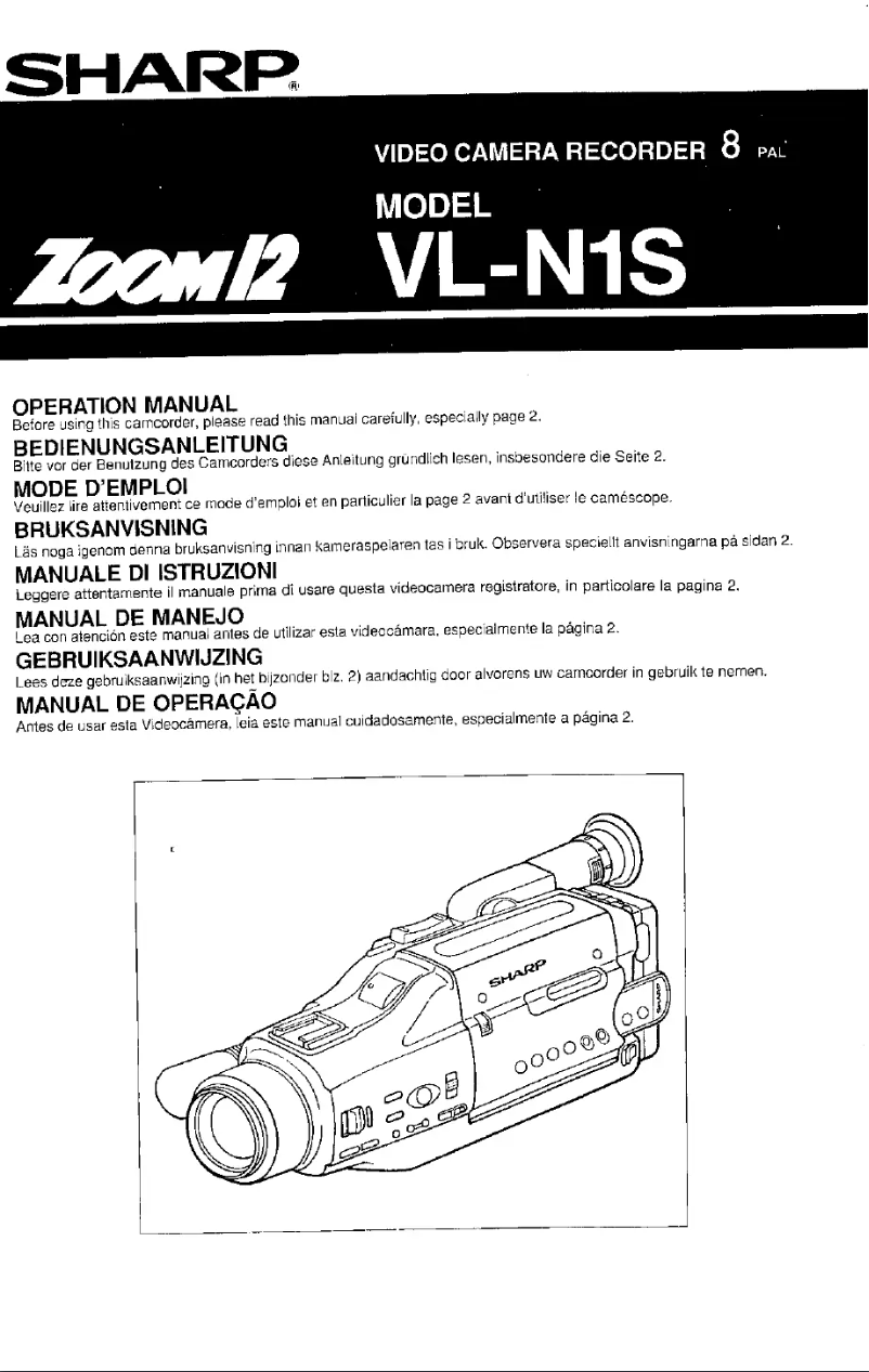 Page 1 de la notice Manuel utilisateur Sharp VL-N1S