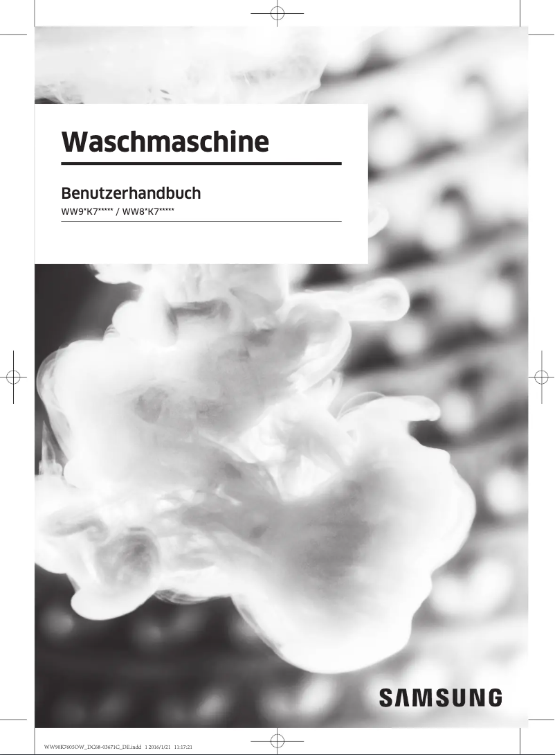 Page n°1 - Manuel utilisateur Samsung AddWash WW80K7605OW