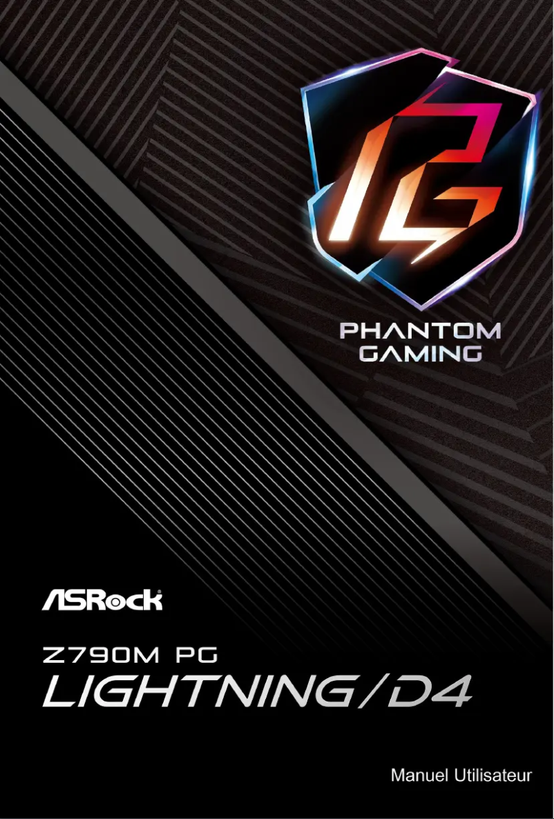 Page 1 de la notice Manuel utilisateur Asrock Z790M PG Lightning/D4