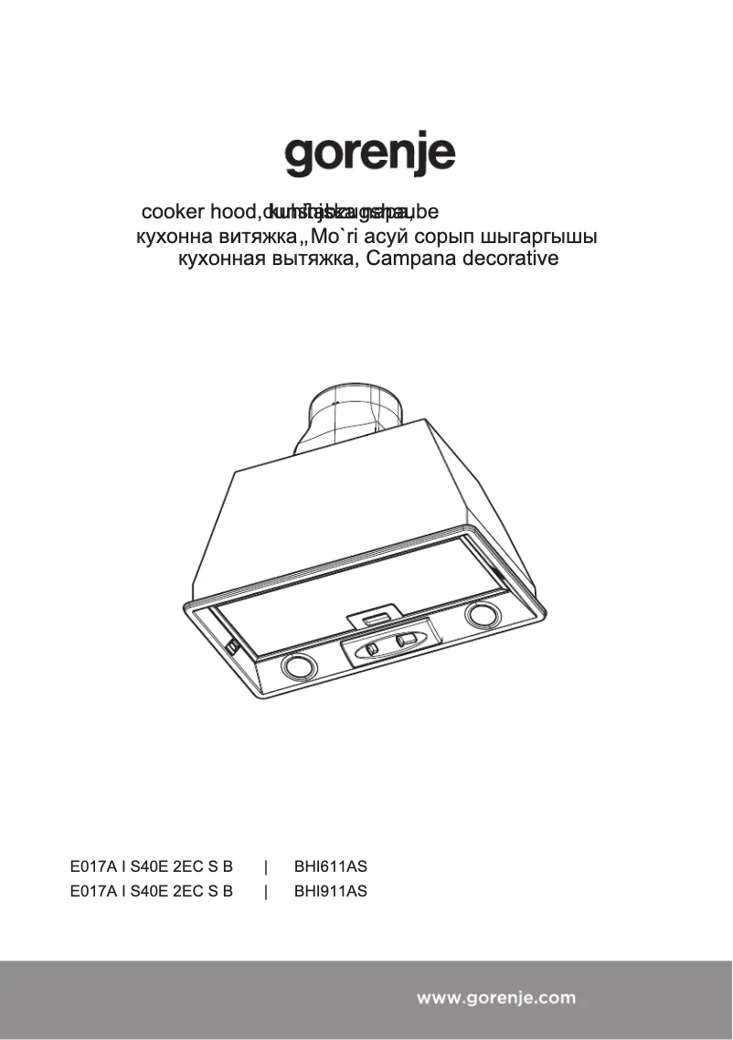 Página 1 del manual Manual de usuario Gorenje BHI611AS