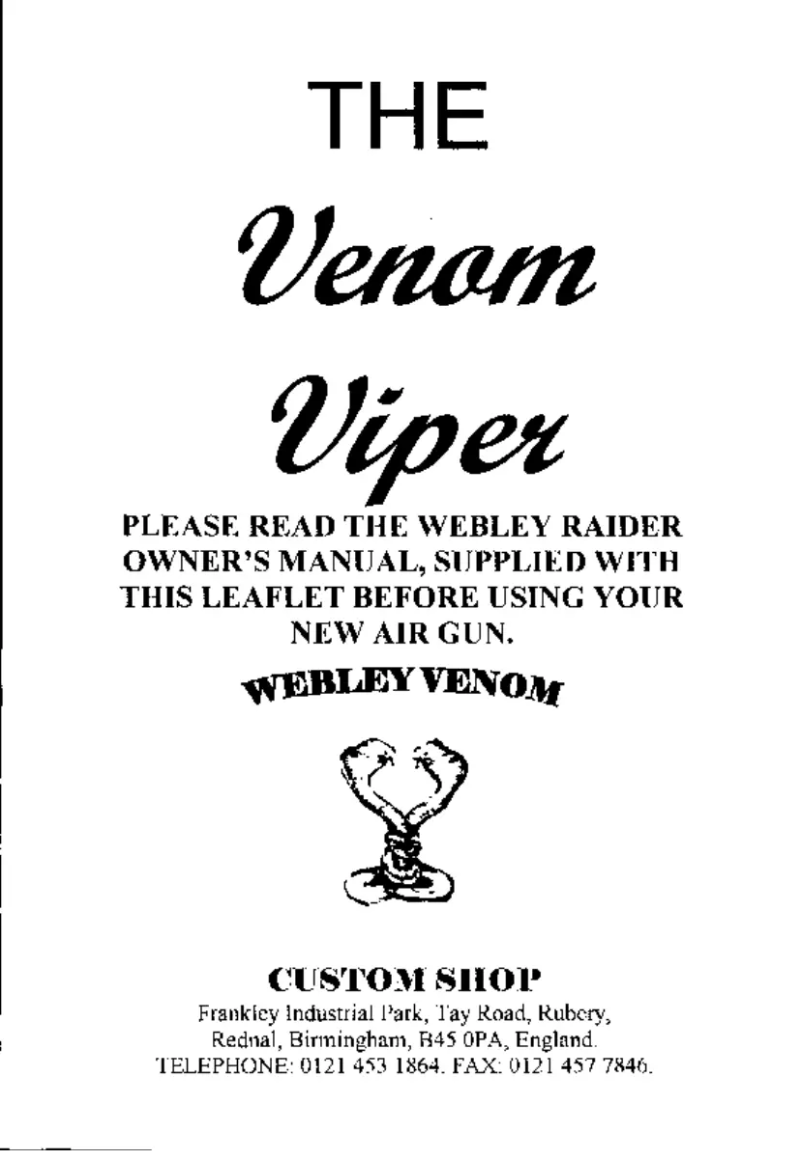 Page 1 de la notice Manuel utilisateur Webley Viper