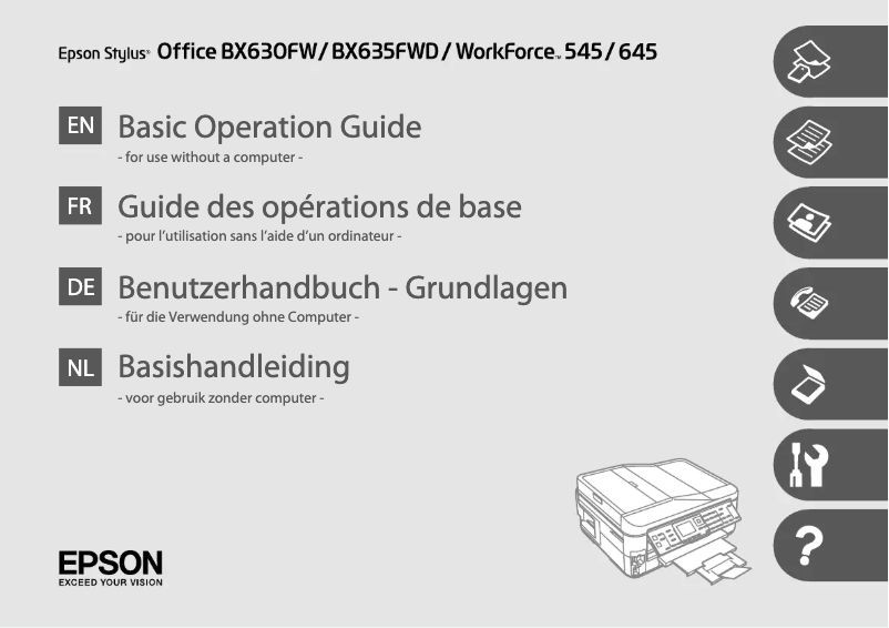 Página 1 del manual Manual de instrucciones Epson Stylus Office BX635FWD