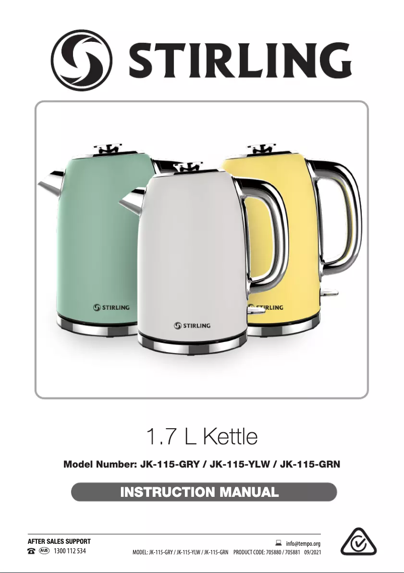 Page 1 de la notice Manuel utilisateur Stirling JK 115