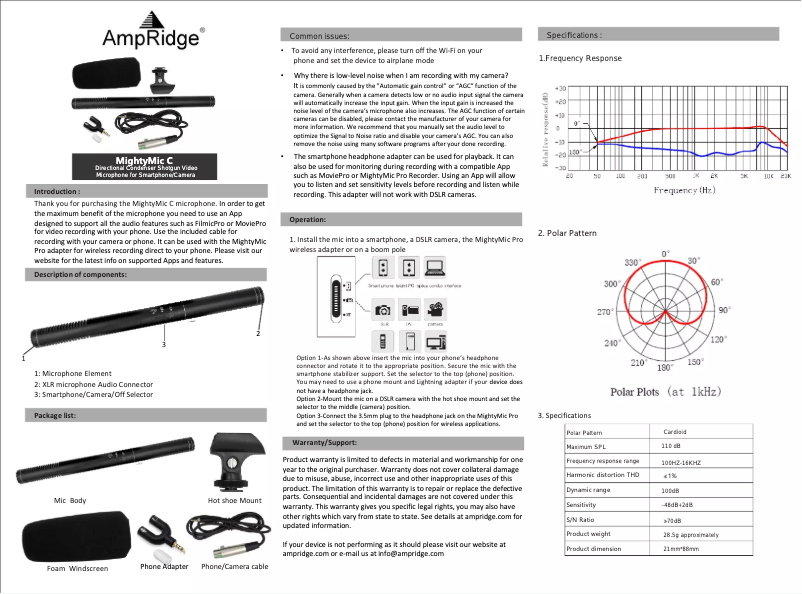 Página 1 del manual Manual de usuario AmpRidge MightyMic