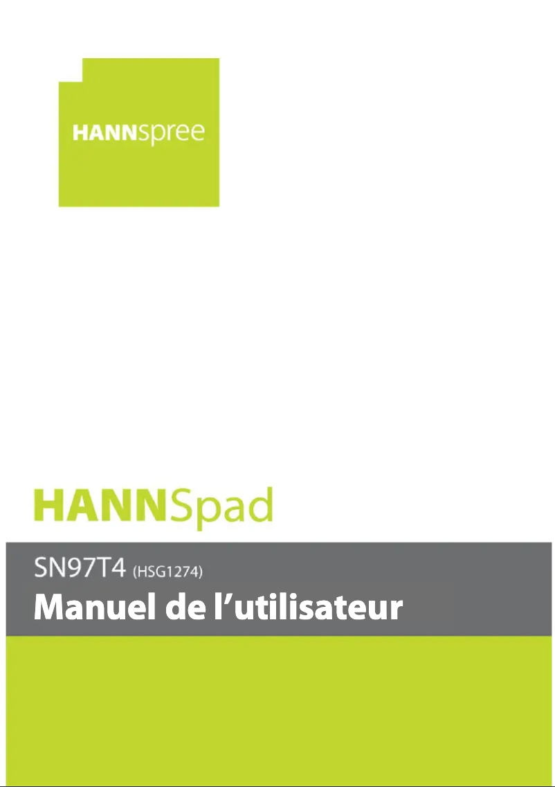 Image de la première page du manuel de l'appareil HannsPad SN97T4