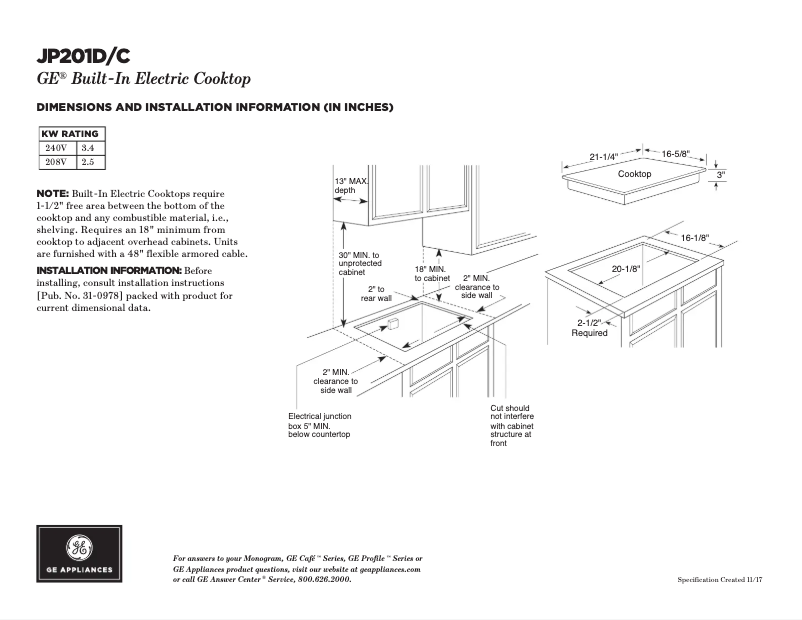 Imagen de la primera página del manual del dispositivo JP201CBSS