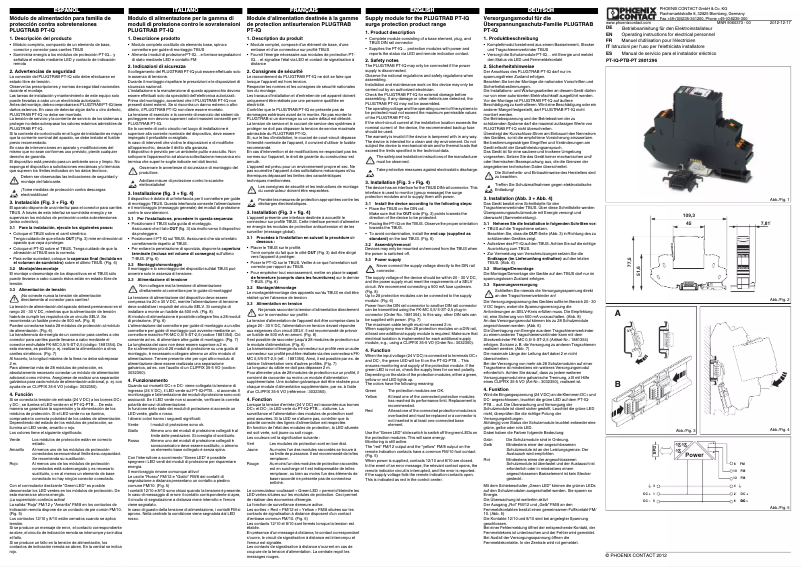 Image de la première page du manuel de l'appareil PT-IQ-PTB-PT
